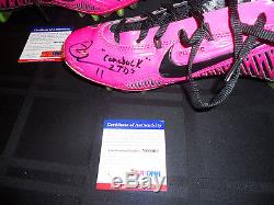 Travis Benjamin Cleveland Browns Signed Game Used Nike Cleats Psa/dna Coa Sz10.5