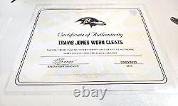 Travis Jones Baltimore Ravens DT NFL Game Worn Cleats 2022/2023 COA