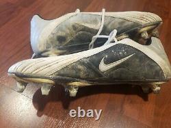 Travis Taylor NFL Game Used Autographed Worn Nike Cleats Baltimore Ravens