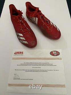 Trent Taylor San Francisco 49ers Game Used Cleats 49ers COA