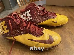 Trent Williams redskins GAME USED WORN CLEATS JERSEY 49ers Oklahoma Nike sz 14
