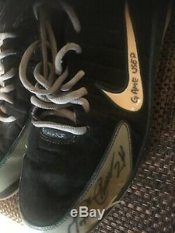 Triple Crown winner Miguel Cabrera autographed and Game Used Baseball Cleats COA
