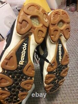 Twins Chuck Knoblauch GAME USED WORN Reebok Cleats Turf Shoes COA NY Yankees