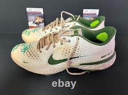 Tyler Soderstrom Oakland A's Auto Signed 2020 Game Used Cleats JSA COA