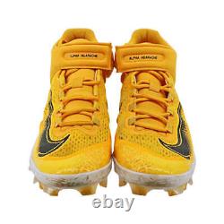 Victor Caratini Brewers Game Used 9/23 Nike Huarache Yellow Cleats 11 (MLB Auth)