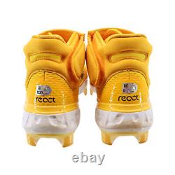 Victor Caratini Brewers Game Used 9/23 Nike Huarache Yellow Cleats 11 (MLB Auth)