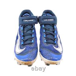 Victor Caratini Brewers Game Used 9/29/23 Nike Huarache Blue Cleats 11 MLB Auth