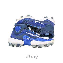 Victor Caratini Brewers Game Used Nike Huarache Blue Cleats Size 11 Caratini LOA