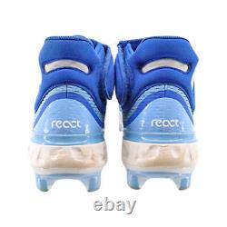 Victor Caratini Brewers Game Used Nike Huarache LightBlue Cleats 11 Caratini LOA