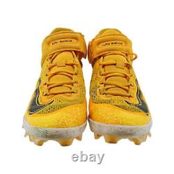 Victor Caratini Brewers Game Used Nike Huarache Yellow Cleats 11 (A)Caratini LOA