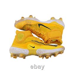 Victor Caratini Brewers Postseason Game Used Nike Huarache Yel Cleats 11 MLB Aut