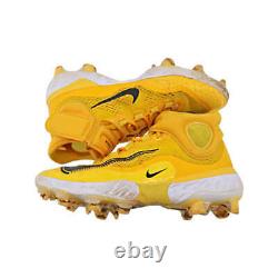 Victor Caratini Brewers Postseason Game Used Nike Huarache Yel Cleats 11 MLB Aut