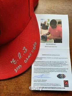 Victor Robles 2015 game used worn cap, cleats, gloves autographed auto Nationals
