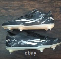 Victor Robles 2016 Game Used Adidas Signed & Inscribed Cleats ONYX COA