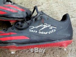 Victor Robles Game Used & Autographed Adidas Cleats 2017 Nationals Anderson