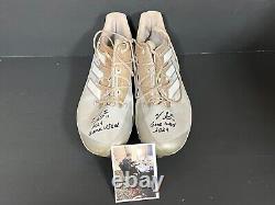 Victor Scott St Louis Cardinals Auto Signed 2024 Game Used Cleats