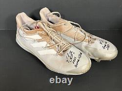 Victor Scott St Louis Cardinals Auto Signed 2024 Game Used Cleats