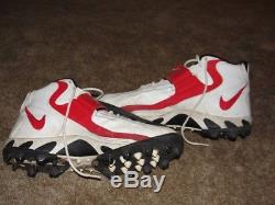 WARREN MOON GAME USED CLEATS CHIEFS, Hall of Famer! Oilers, Vikings