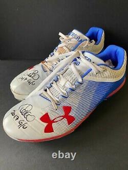 WILLSON CONTRERAS 2017 Game Used Signed Cleats Chicago Cubs/MLB COA