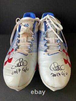 WILLSON CONTRERAS 2017 Game Used Signed Cleats Chicago Cubs/MLB COA