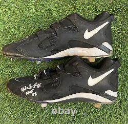 Wade Boggs New York Yankees Game Used Signed Cleats Boggs LOA