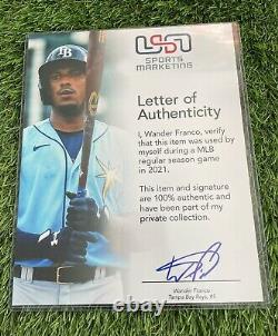 Wander Franco Tampa Bay Rays Game Used Cleats MLB Debut Signed LOA 1/1
