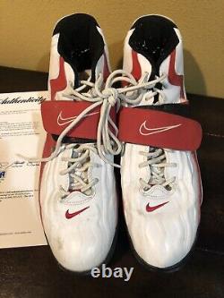 Warren Moon Game Worn Used Cleats Hall Of Fame COA PSA Autographed Signed 2x