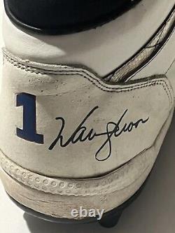 Warren Moon Houston Oilers Personalized Dual Autographed Game Used Cleats PSA