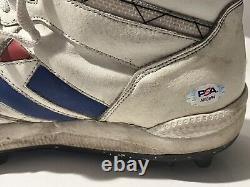 Warren Moon Houston Oilers Personalized Dual Autographed Game Used Cleats PSA