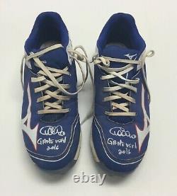 Wilson Contreras 2016 Game Used Chicago Cubs Baseball Cleats World Series Signed