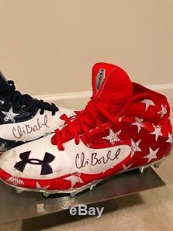 Wisconsin Badgers Chris Borland Game Used/Worn Cleats Senior Bowl 2014 49ers