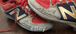 Xander Bogaerts 2016 Postseason GAME USED CLEATS game worn SIGNED auto RED SOX