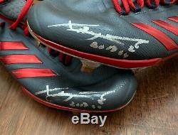 Xander Bogaerts 2019 GAME USED CLEATS signed AUTO worn Red Sox