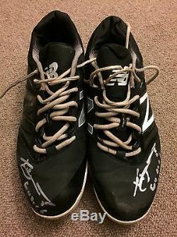 Xander Bogaerts Anderson Authentics Game Used Autographed Cleats 2016 Red Sox