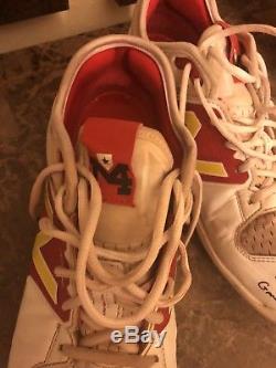 Yadier Molina signed game used cleats with Game Used inscription Beckett Auth
