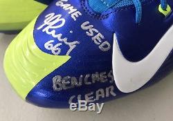 Yasiel Puig Dodgers Signed Game Used Cleats Benches Clear Puig Hologram Psa/dna