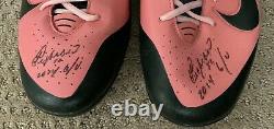 Yoenis Cespedes 2014 GAME USED Mother's Day CLEATS pair autograph SIGNED As