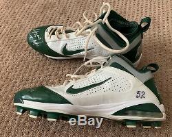 Yoenis Cespedes GAME USED 2014 CLEATS signed WORN autograph A's Mets