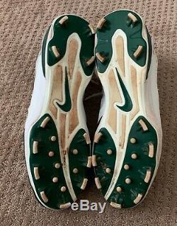 Yoenis Cespedes GAME USED 2014 CLEATS signed WORN autograph A's Mets