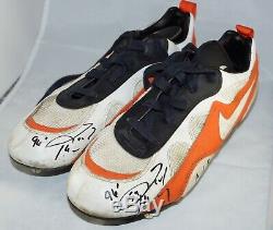 ZACH THOMAS #54 MIAMI DOLPHINS Signed Auto Game Used Worn NIKE Cleats 1996