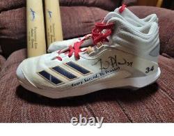 Zach Plesac Cle. Guardians/Indians Game Used Adidas Cleats From 2021 Season